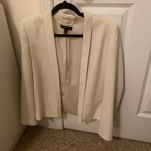 White womens suit jacket